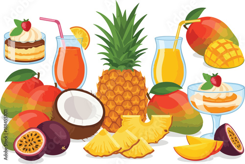 Tropical Fruit Fiesta Vibrant Collection of Fresh Delights