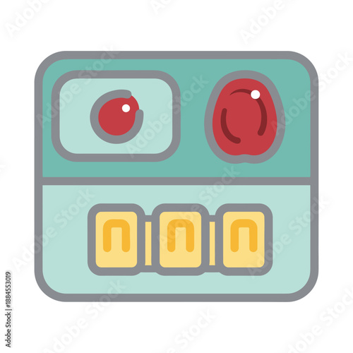 Simple illustration of a brown mortar and pestle, a tool used for grinding and crushing ingredients