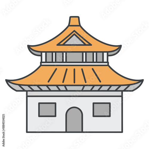 Simple illustration of a brown mortar and pestle, a tool used for grinding and crushing ingredients