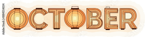 October Lanterns A Festive Display for Fall Celebrations and Seasonal Greetings