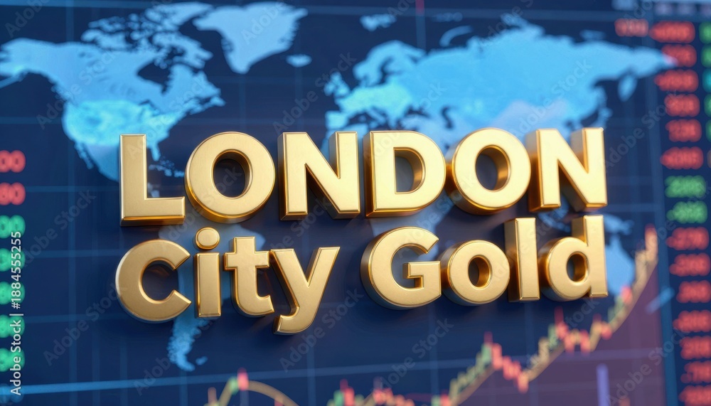 Fototapeta premium Strategic analysis of london city gold market economy dynamics share trends and investment strategy in a global financial environment