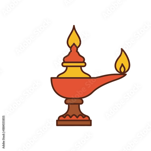 Simple illustration of a brown mortar and pestle, a tool used for grinding and crushing ingredients