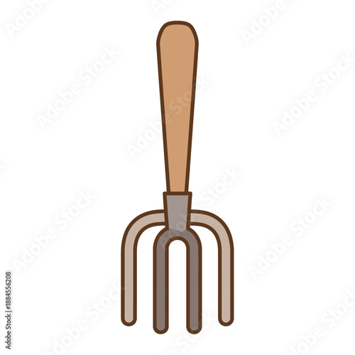 Simple illustration of a brown mortar and pestle, a tool used for grinding and crushing ingredients