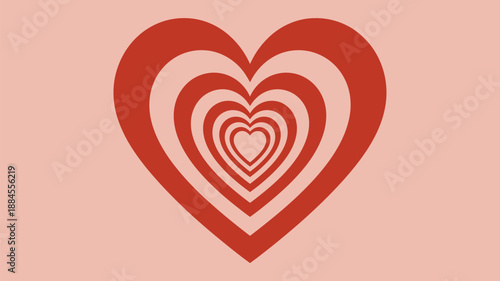 Nested hearts design Vector
