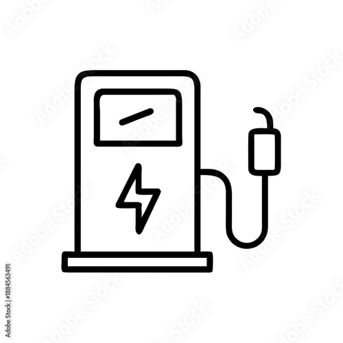 Charging Station Pump for web and graphic design