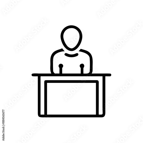 Court Witness Stand for web and graphic design