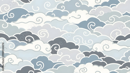 Traditional Chinese Cloud Pattern Background Design