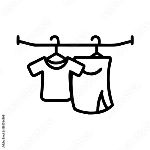 Hanging On Hanger Air Dry for web and graphic design