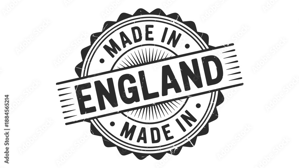 Fototapeta premium a vintage style badge featuring the text made in england in a circular design