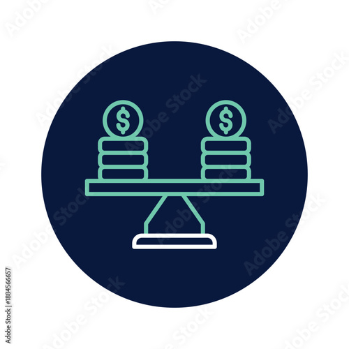 Economic Stability vector, pixel perfect, illustrator file  
