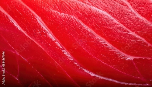 Close-up of Fresh Raw Tuna Fillet - A Culinary Delight.