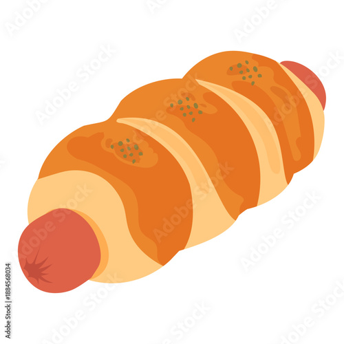 Hot Dog Bread Roll With Rosemary Cheese Bakery