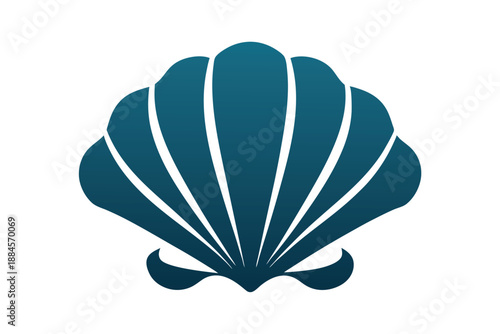Shell vector icon. Simple flat symbol on white background