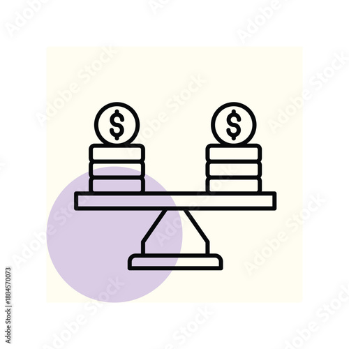 Economic Stability vector, pixel perfect, illustrator file  
