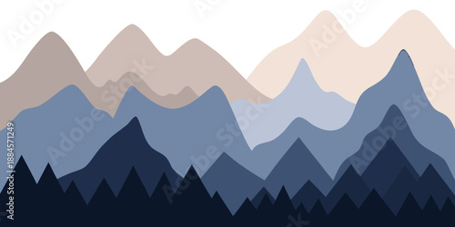 Serene mountain range