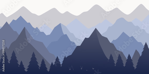 Serene mountain range