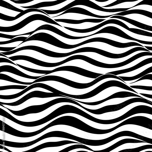 Black and white wavy pattern