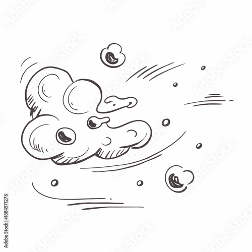 Whimsical cloud illustration