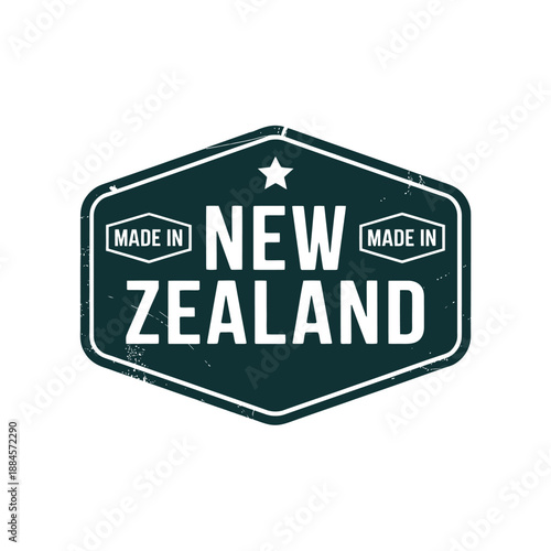 a dark green badge with text indicating products made in new zealand