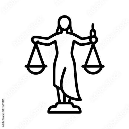 Lady Justice Statue for web and graphic design