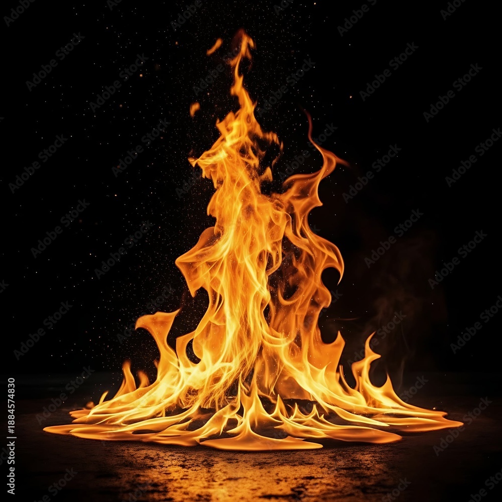 Fototapeta premium fire in the fireplace