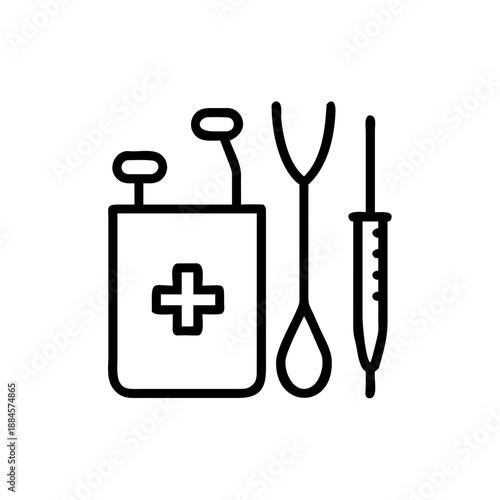 Medical Equipment Kit for web and graphic design