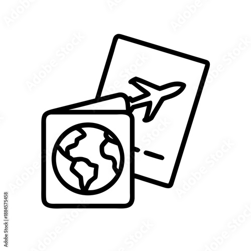 Passport And Map for web and graphic design