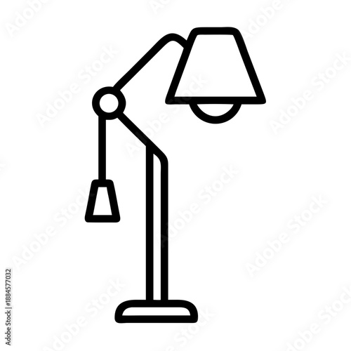 Standing Floor Lamp for web and graphic design