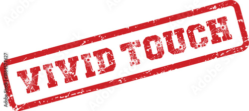 Professional Distressed Red Rubber Stamp Mark with Vivid Touch Text Phrase