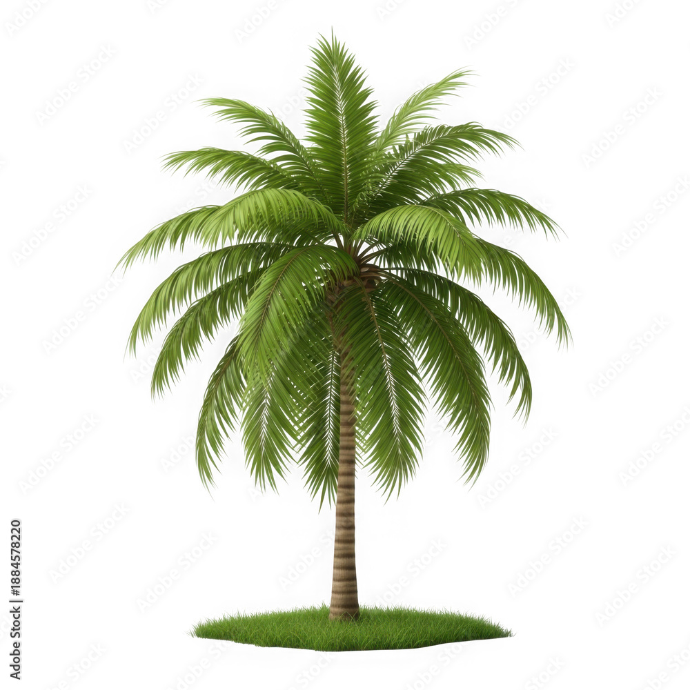 Fototapeta premium Palm tree isolated on transparent background