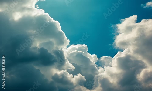 Majestic Clouds Drifting Across a Vibrant Blue Sky: A Time-Lapse Journey, nl3wrxhnnW.mp4