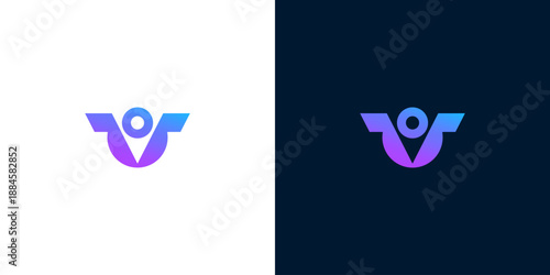 Dynamic abstract gradient symbol illustrating modern progress and innovation, perfect for sleek digital branding, technology companies, or creative corporate identity solutions