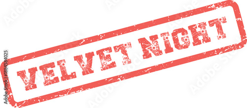 Velvet Night red grunge stamp impression showcasing a classic distressed texture effect