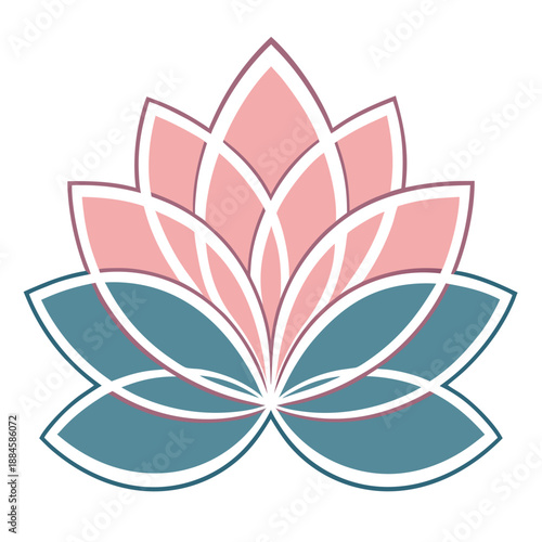 Elegant lotus flower logo design symbolizing tranquility harmony and rejuvenation for a spa or wellness center brand identity