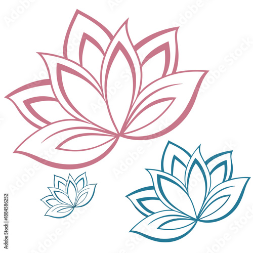 Elegant lotus flower design representing tranquility health and rejuvenation for a modern spa and wellness center logo concept