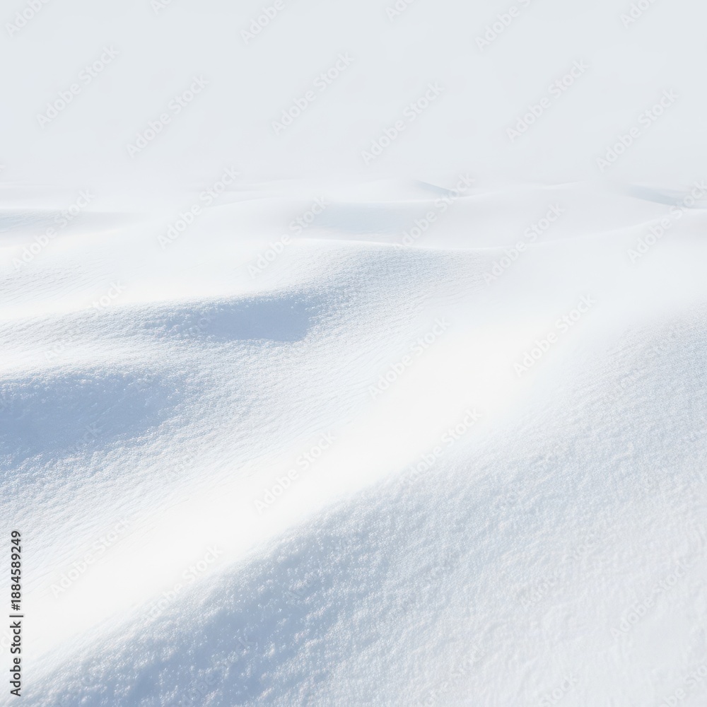 Obraz premium Pristine white winter texture featuring freshly fallen powder snow, ideal for holiday backgrounds or cold season graphic design needs, wallpaper, weather, environment