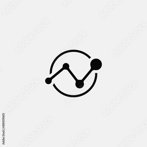Abstract data analysis icon representing business growth and progress.