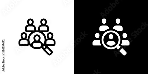 Select concept with flat Black White Background Vector illustration.