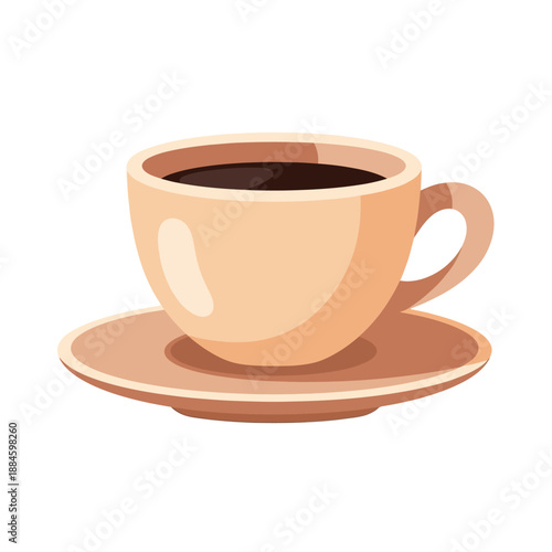 Cozy Coffee Cup and Saucer Illustration