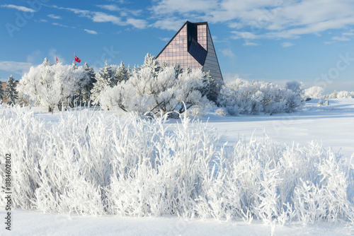 Fotografie rime during winter, Royal Canadian Mint, Winnipeg, Manitoba, Canada