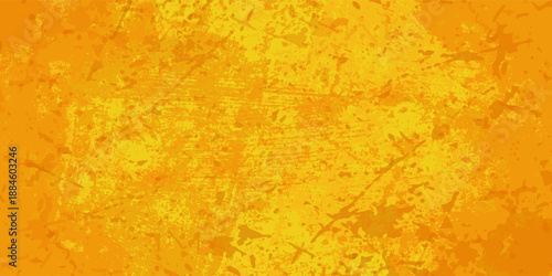 Modern yellow watercolor painted paper texture background banner panorama abstract simple