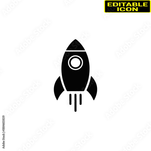 Launching rocket Vector, illustration