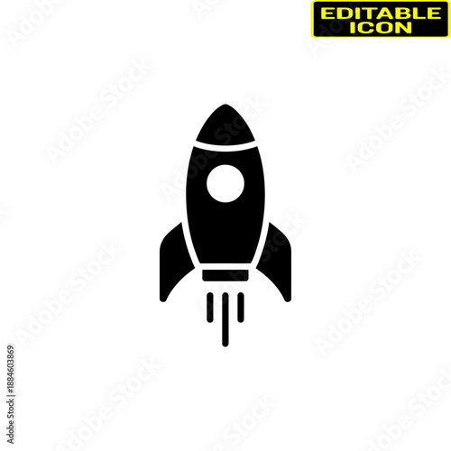 Launching rocket Vector, illustration