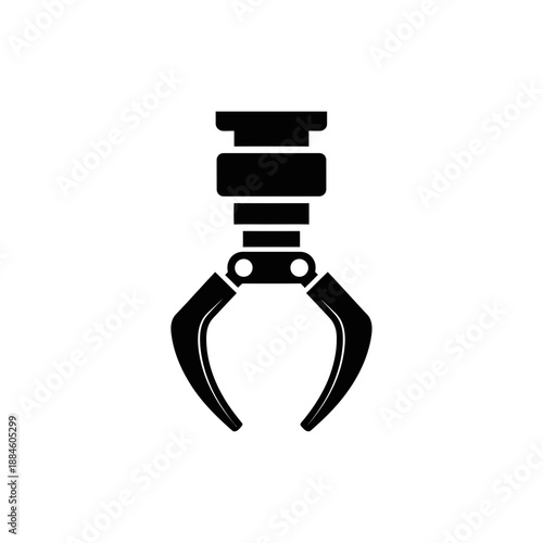 Robotic Gripper Icon – Industrial Robot Claw Arm Symbol for Automation & Manufacturing Design