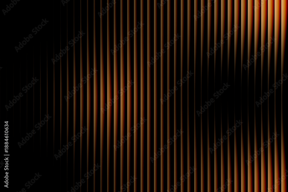 Fototapeta premium Dark brown vertical lines with golden glow