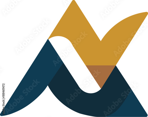 Abstract advisory and coaching logo for corporate business growth branding