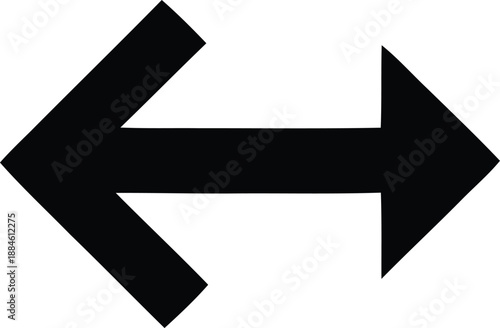 A simple graphic depiction of two arrows pointing in opposite directions