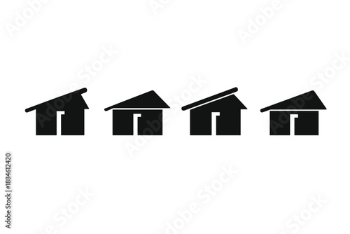 Home and building icon set. Containing house, structure, residential, architecture, facility, design, roof, window and more.