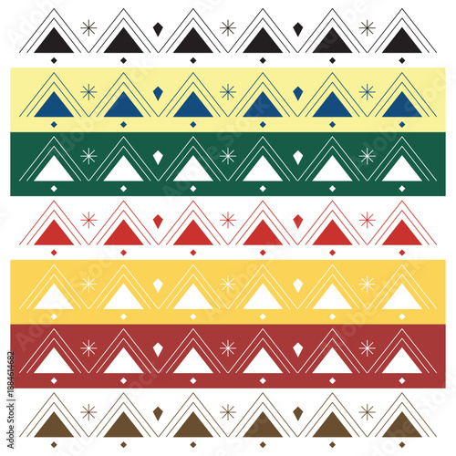 Modern Amazigh pattern, berber Geometric Digital Paper.