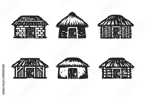 Building and architecture icon set. Containing house, cottage, cabin, hut, shelter, structure, design, dwelling, property and more.
